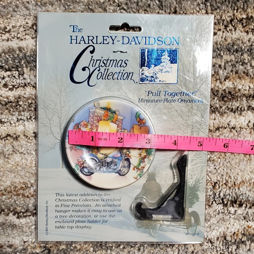 Harley-Davidson Christmas Collection Miniature Plate Ornament